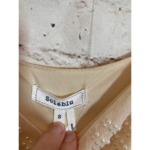 Soieblu Maxi Dress Women Small Chiffon Coquette Beaded Flowy Party Evening Flowy - Picture 2 of 14